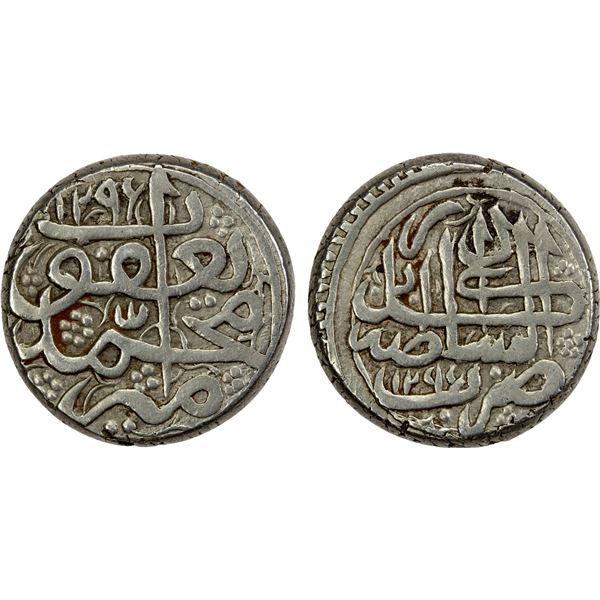 BARAKZAI: Muhammad Ya'qub, 1879-1880, AR rupee (9.28g), Kabul, AH1296//1296, VF-EF