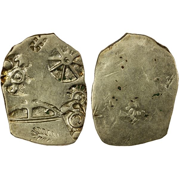 MAGADHA: Punchmarked, AR karshapana (3.33g), ca. 500-430 BC, EF