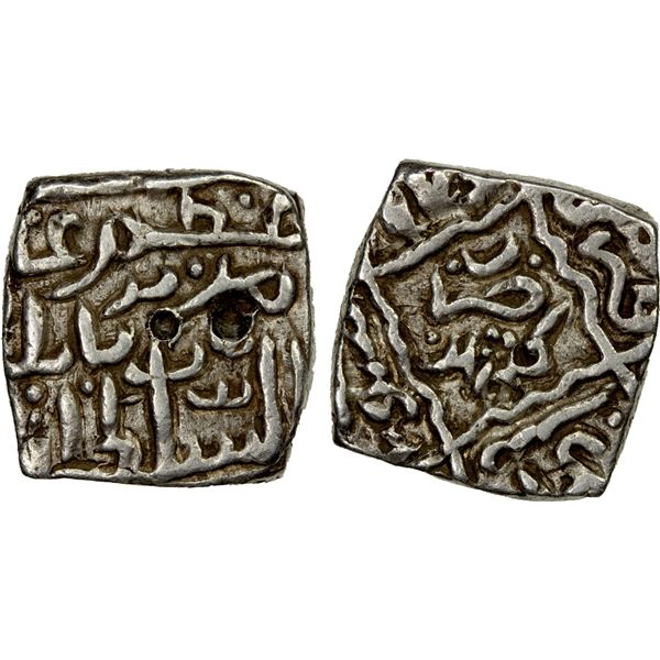 KASHMIR: temp. Mirza Haidar Dughlat, 1533, AR sasnu (6.17g), Kashmir, AH842 (frozen), VF-EF