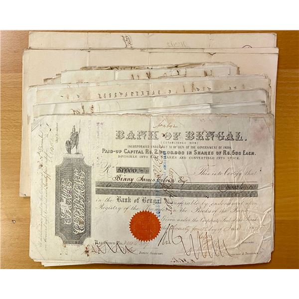 BENGAL PRESIDENCY: LOT of 88 items