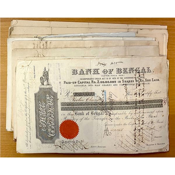 BENGAL PRESIDENCY: LOT of 102 items