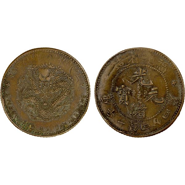 FUKIEN: Kuang Hsu, 1875-1908, AE 20 cash, ND (1903-08), EF