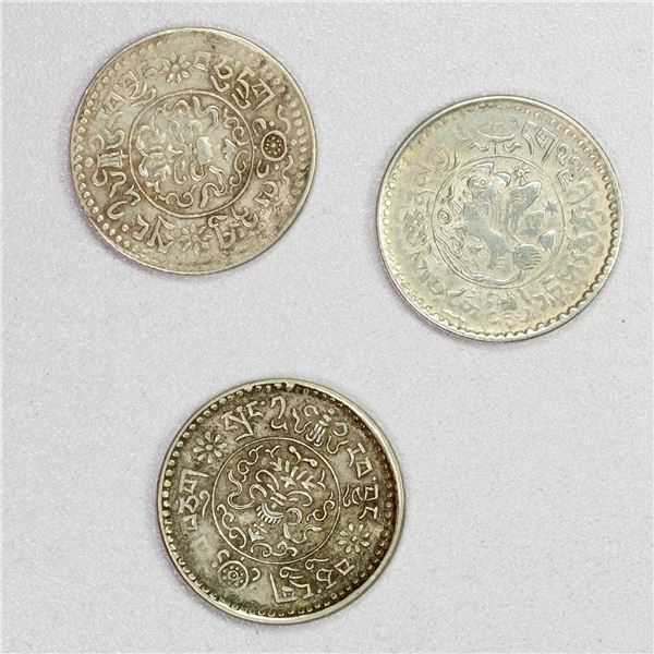 TIBET: LOT of 3 AR 1½ srang