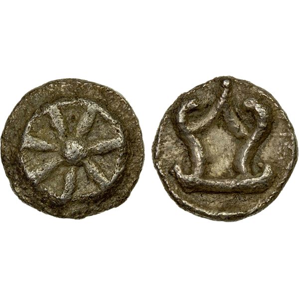 BURMA: Sudhammapura, AR 1/20 unit (0.59g), ca. 7th century, bold VF