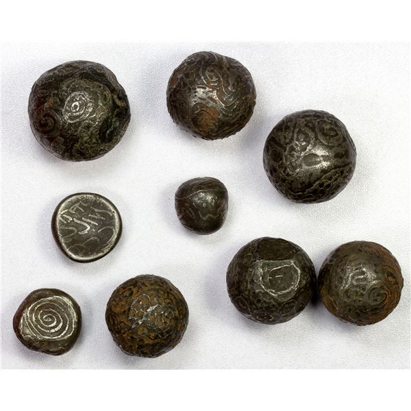 INDONESIA: LOT of 9 iron charms