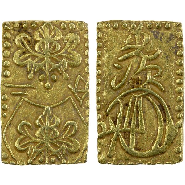 JAPAN: Meiji, 1868-1912, AV 2 bu (2.98g), EF