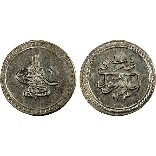 TURKEY: Selim III, 1789-1807, AR 10 para, Islambul, AH1203 year 10, Unc