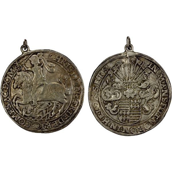 MANSFELD-HINTERORT: Christian Friedrich, 1632-1666, AR thaler (28.15g), 1651, VF
