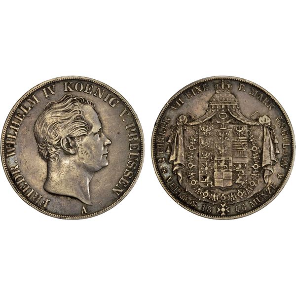 PRUSSIA: Friedrich Wilhelm IV, 1840-1861, AR 2 thaler, 1846-A, VF