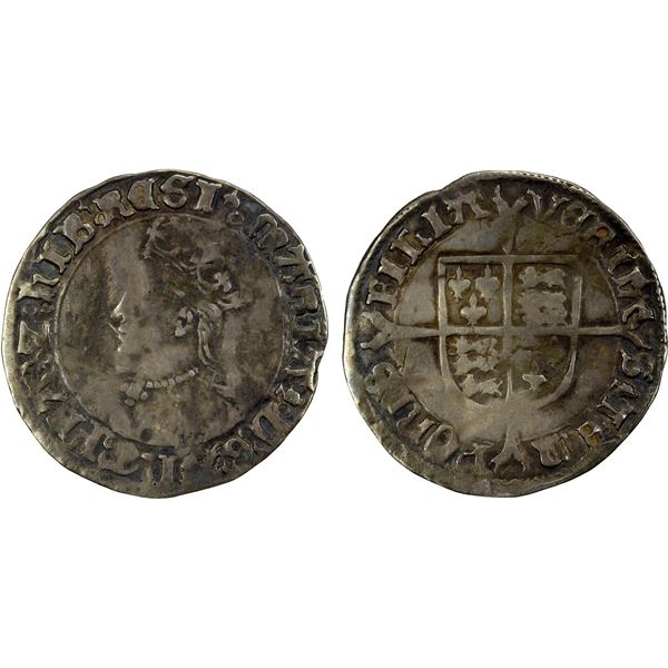 ENGLAND: Mary, 1553-1554, AR groat (1.86g), ND, F-VF