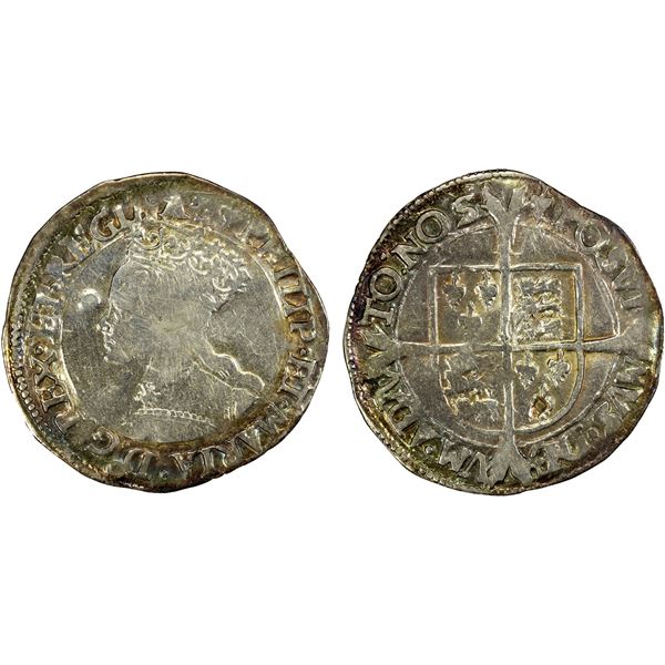 ENGLAND: Philip and Mary, 1554-1558, AR groat (2.05g), ND, F-VF