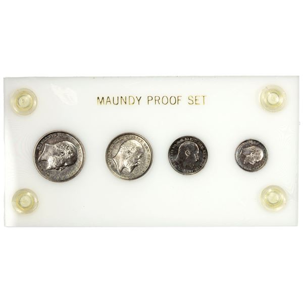 GREAT BRITAIN: Edward VII, 1901-1910, AR maundy set, 1902, Matte Proof