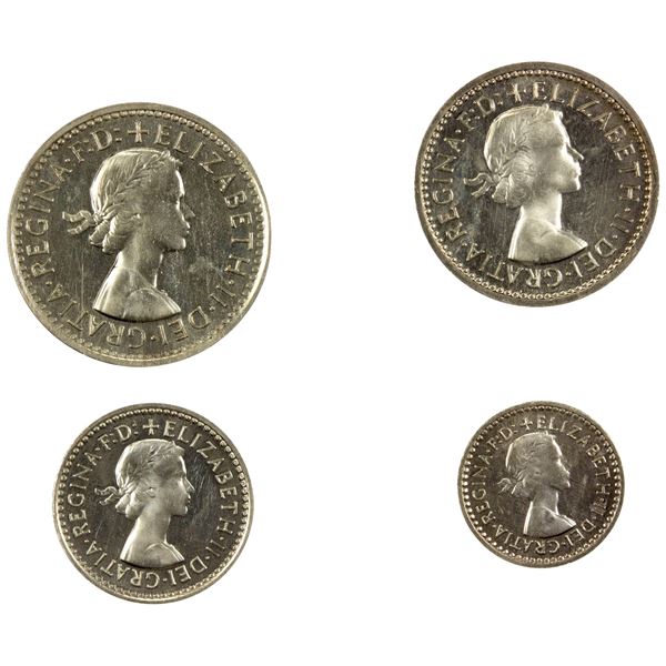 GREAT BRITAIN: Elizabeth II, 1952-2022, AR maundy set, 1971, Brilliant Unc