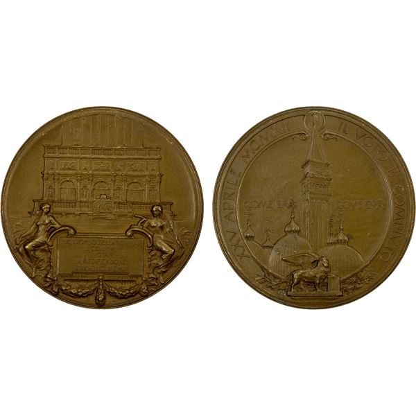 VENICE: AE medal (30.85g), 1912, AU