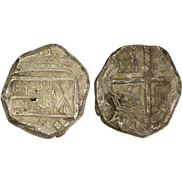 SPAIN: temp. Felipe IIIFelipe IV, 1598-1665, AR 2 reales (4.81g), DM, VF