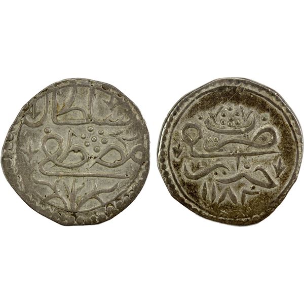 ALGIERS: Mustafa III, 1757-1774, AR 1/8 budju (1.69g), Jaza'ir, AH1182, F-VF