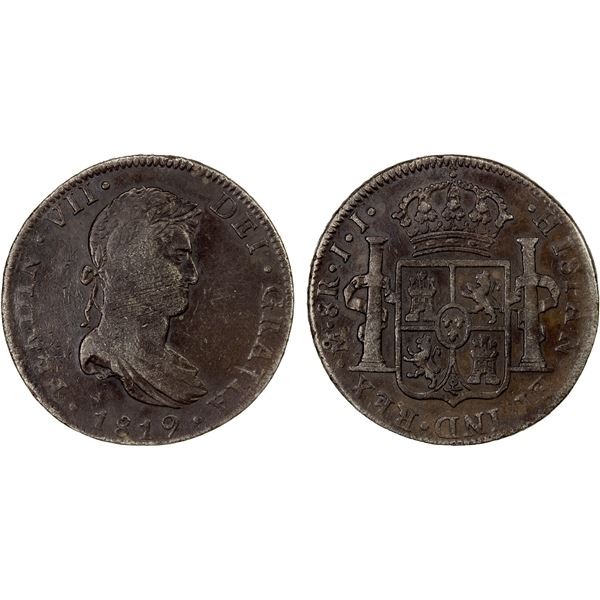 MEXICO: Fernando VII, 1808-1821, AR 8 reales, 1819-Mo, VF