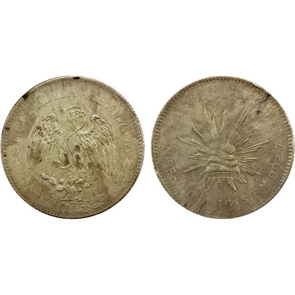 MEXICO: Chihuahua, AR peso, 1915, choice EF