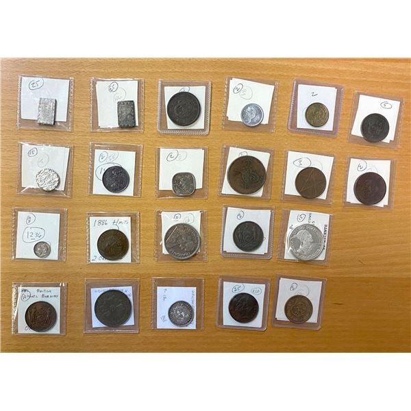 WORLDWIDE: Various, LOT of 22 coins