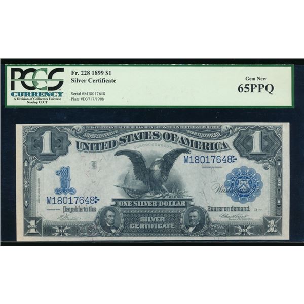 1899 $1 Black Eagle Silver Certificate PCGS 65PPQ
