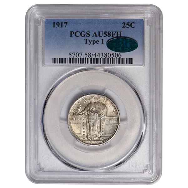1917-D Standing Liberty Quarter PCGS AU58FH CAC