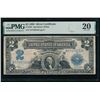 Image 1 : 1899 $2 Mini Porthole Silver Certificate PMG 20