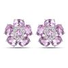 Plated 18KT White Gold 7.48ctw Pink Amethyst and Topaz Earrings