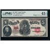 Image 1 : 1907 $5 Legal Tender Note PMG 45EPQ