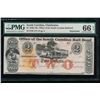 Image 1 : 1840-70's $2 Charleston SC Obsolete PMG 66EPQ