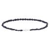 Rhodium Plated 6.89ctw Black Sapphire Bracelet