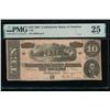 Image 1 : 1864 $10 T-68 Confederate PMG 25