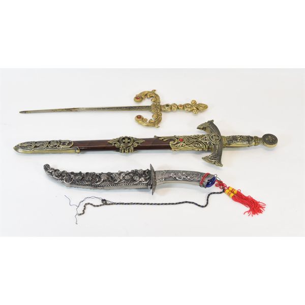 Box Lot Decorative Swords/Knife