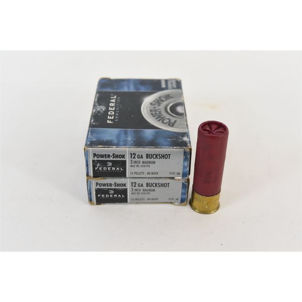 10 Rounds Federal 12 Gauge 3 Magnum 00 Buckshot Shotshell Ammunition 10-rounds-federal-12-gauge-3-magnum-00-buckshot-shotshell-ammunition