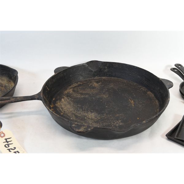 Box Lot Cast Iron Frying Pans