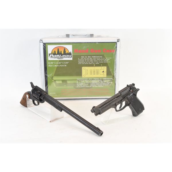 Box Lot of Blank Firing Guns and Case