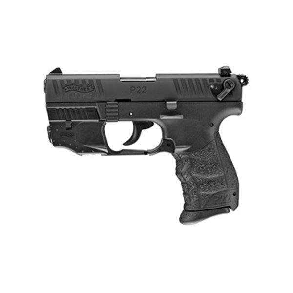 WAL P22Q 22LR 3.42" 10RD BLK W/LASER