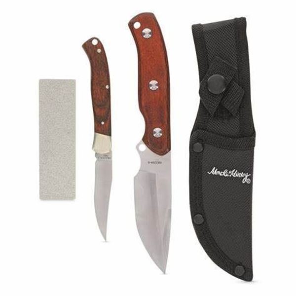 Uncle Henry Pakkawood Handle Fixed and Folder Set