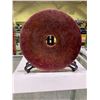 Image 1 : CINNABAR AND RUSSET STONE DISC