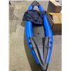 Image 2 : NEW 12'6"TWO PERSON KAYAK WITH DROP STITCH FLOOR, PADDLE, SEAT, SKEG, BLUE (IN BOX)