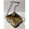 Image 2 : NEW CITRINE (HEATED AMETHYST) CANDLE HOLDER RETAIL $898.51 APPROX 5X4X3-1/2"