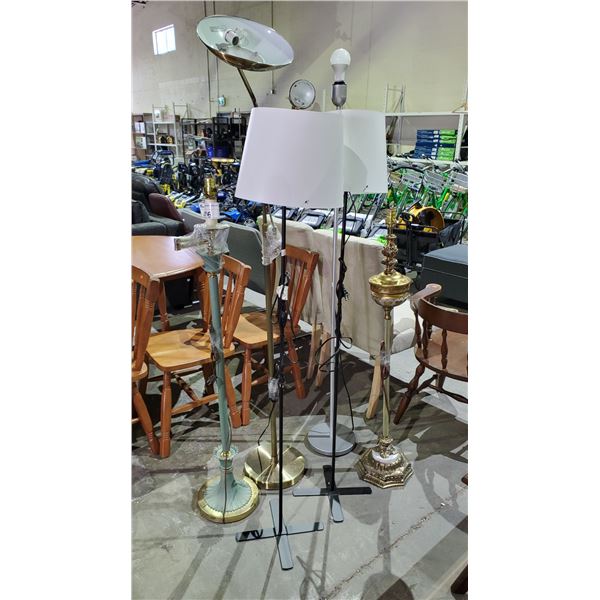 ASSORTED FLOOR LAMPS *WORKING CONDITION UNKNOWN*