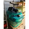 Image 2 : PALLET OF ASSORTED ITEMS INCLUDING; ROLLING OFFICE CHAIR, DESK FAN, CAMPING BBQ & MORE