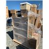 Image 2 : PALLET OF SET DEC ITEMS INCLUDING; FILE CABINETS, WINDOW VANES, CORK BOARDS, OFFICE SUPPLIES & SAFE