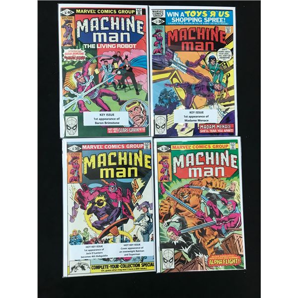 LOT OF MARVEL COMICS MACHINE MAN NO. 16-19