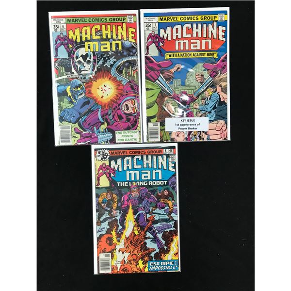 LOT OF MARVEL COMICS MACHINE MAN NO. 6-8
