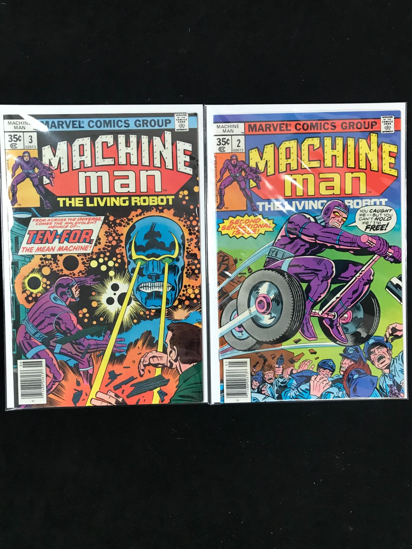 Mar Machine Comic LOT OF MARVEL COMICS MACHINE MAN NO. 2-3
