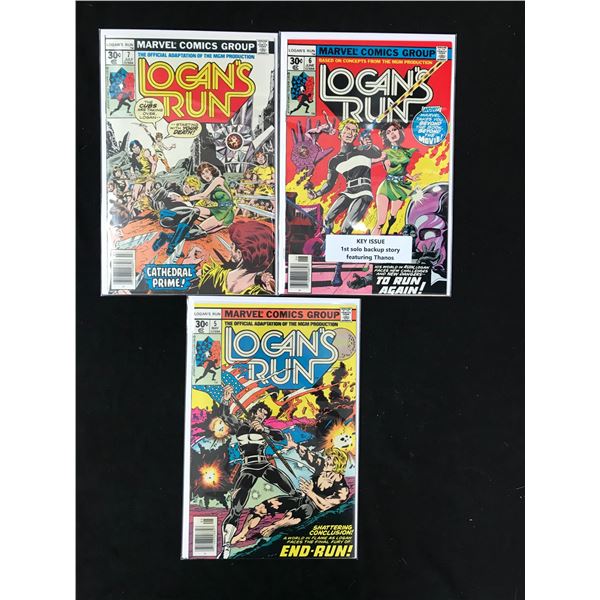 LOT OF MARVEL COMICS LOGAN'S RUN NO. 5-7