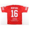 Image 1 : JOE MONTANA SIGNED SAN FRANCISCO 49ERS STAT JERSEY (JSA COA)