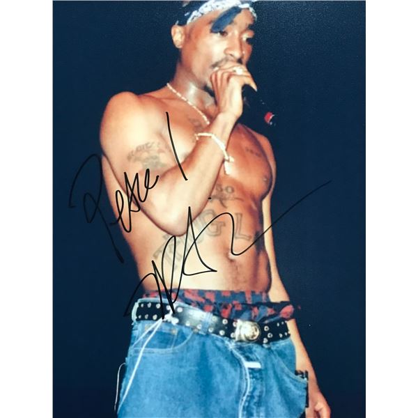 TUPAC SIGNED 8 X 10 (RA COA)