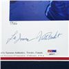 Image 3 : Victory Autographed Framed 19x22 Lithograph Photo With 7 Signatures (Neil Armstrong, Ali, &  Aaron)